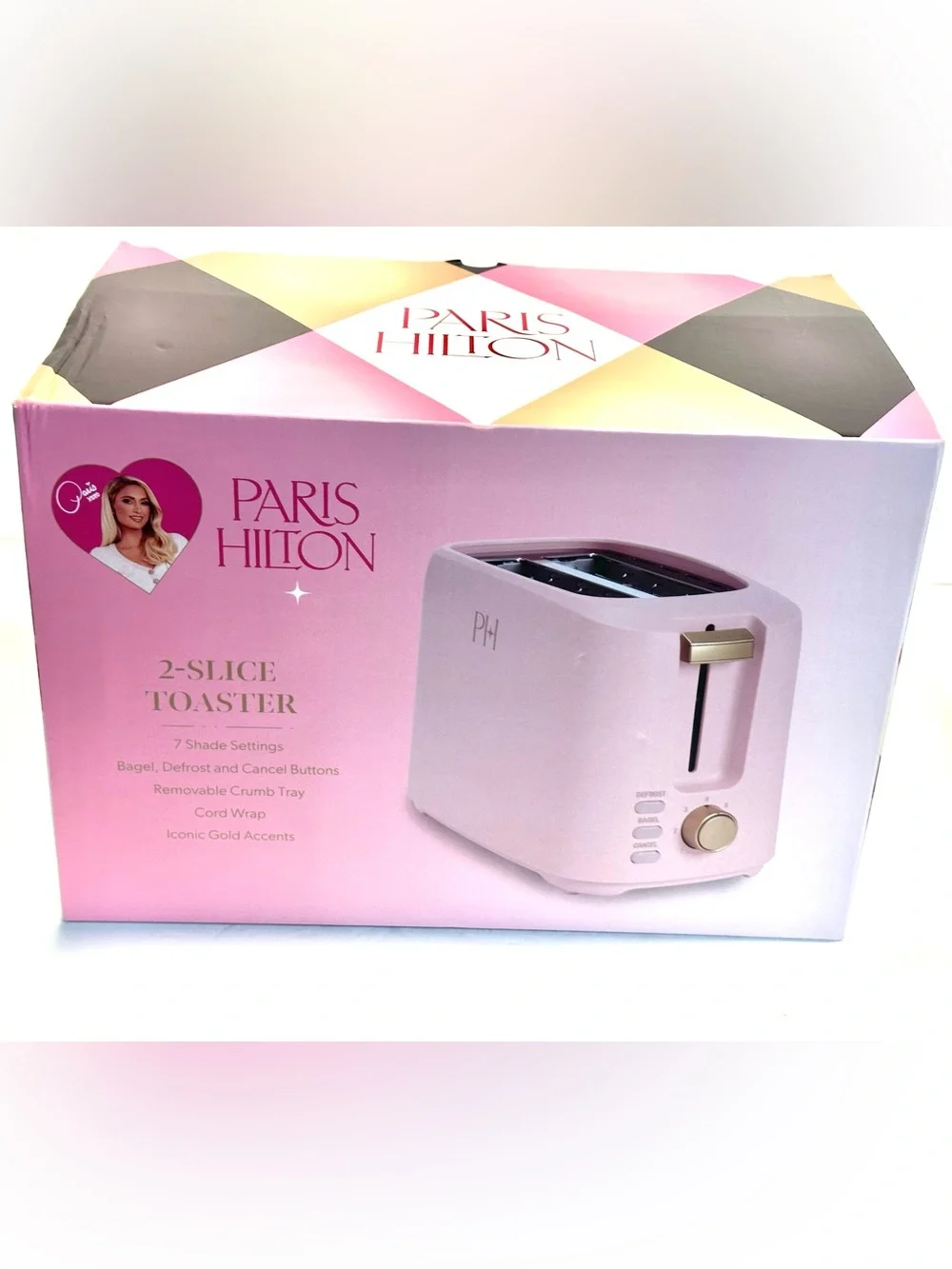 Paris Hilton 2 Slice Pink Toaster /  7 Shade Settings